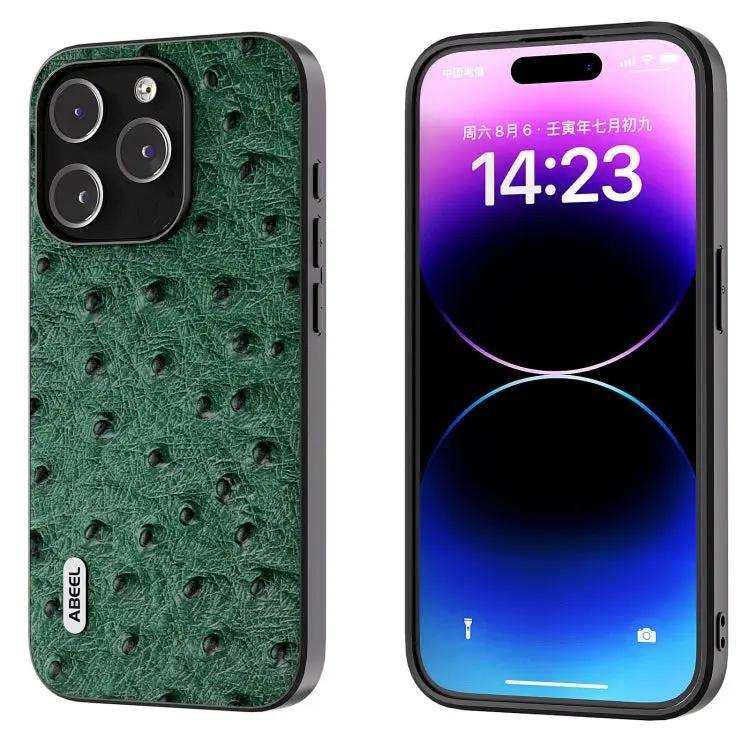 ABEEL Genuine Leather Ostrich Texture Phone Case MyMobile