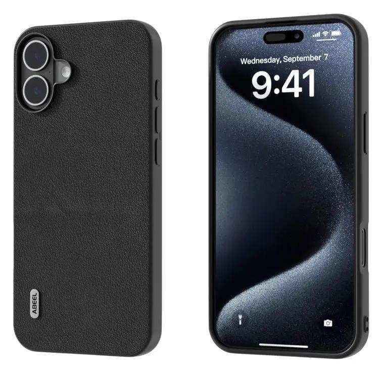 ABEEL Genuine Leather Wave Black Edge Phone Case MyMobile