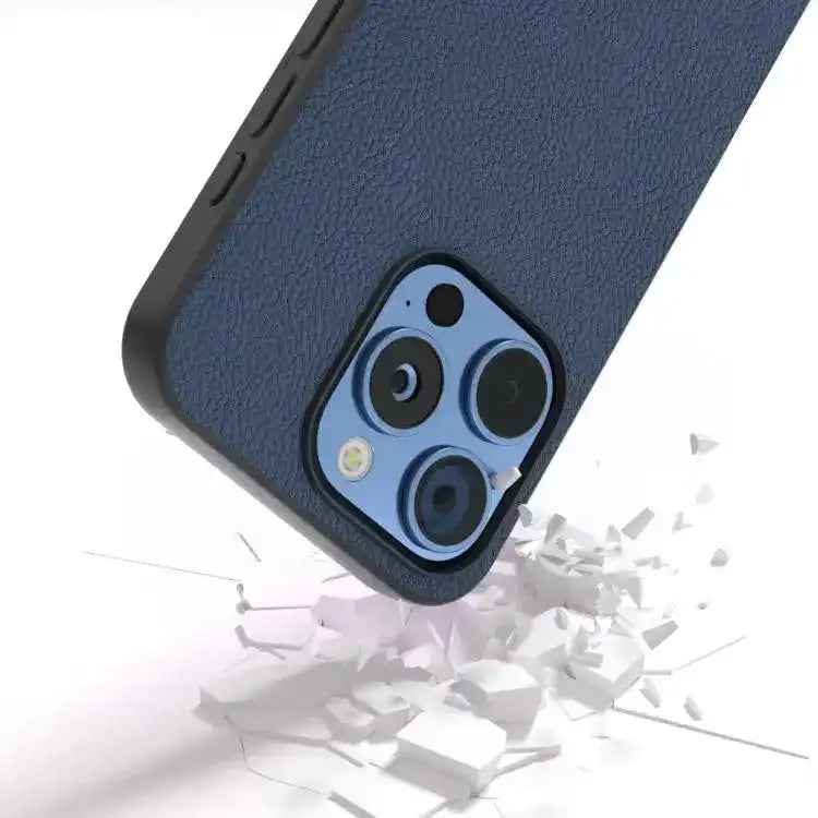 ABEEL Genuine Leather + PC Litchi Texture Phone Case
