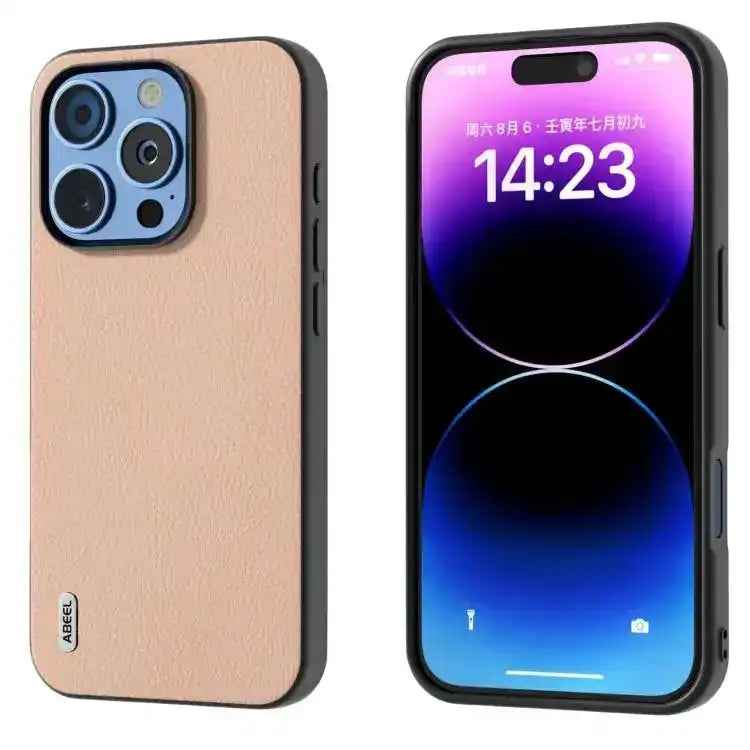 ABEEL Genuine Leather + PC Litchi Texture Phone Case