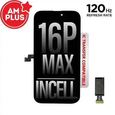AMPLUS Incell LCD Assembly for iPhone 16 Pro Max Screen Replacement (120HZ, Compatible for IC chip transfer) AMPLUS - Aftermarket Plus