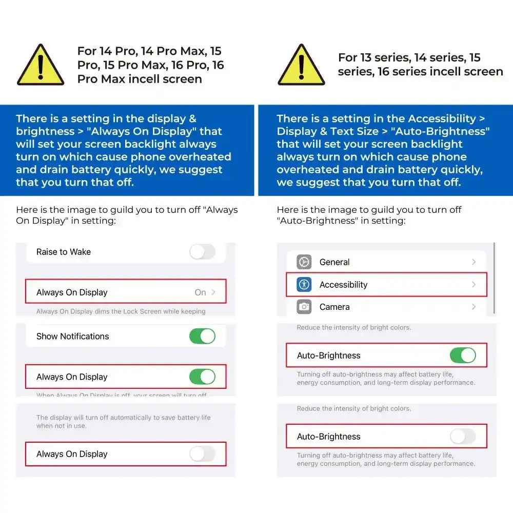 AMPLUS Incell LCD Assembly for iPhone 16 Pro Max Screen Replacement (120HZ, Compatible for IC chip transfer)