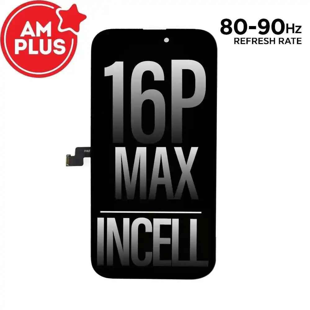 AMPLUS Incell LCD Assembly for iPhone 16 Pro Max Screen Replacement (80HZ-90HZ)