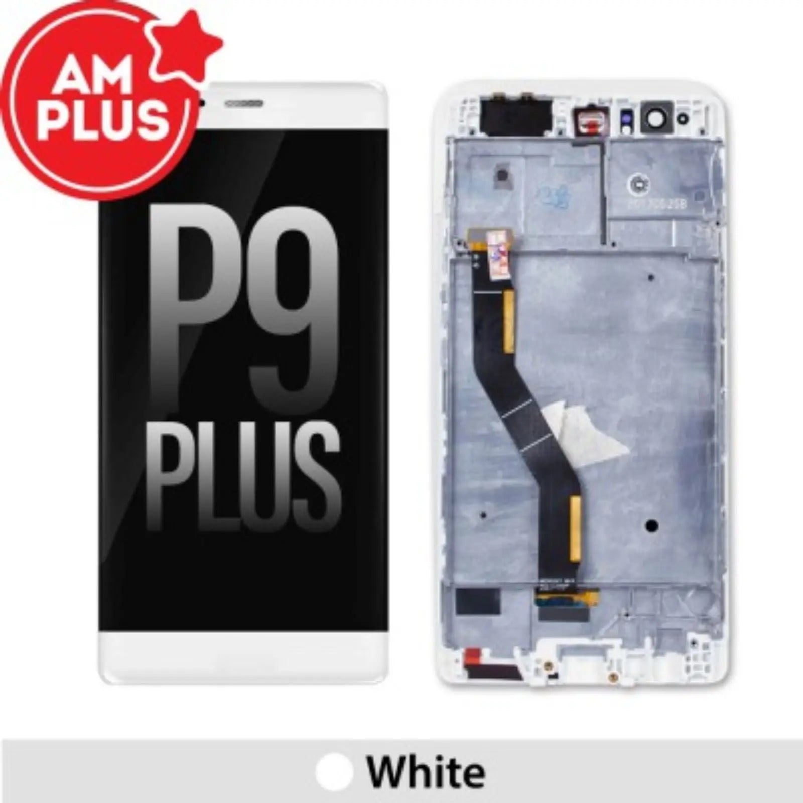 AMPLUS LCD Screen Repair for Huawei P9 Plus with Frame-White AMPLUS - Aftermarket Plus