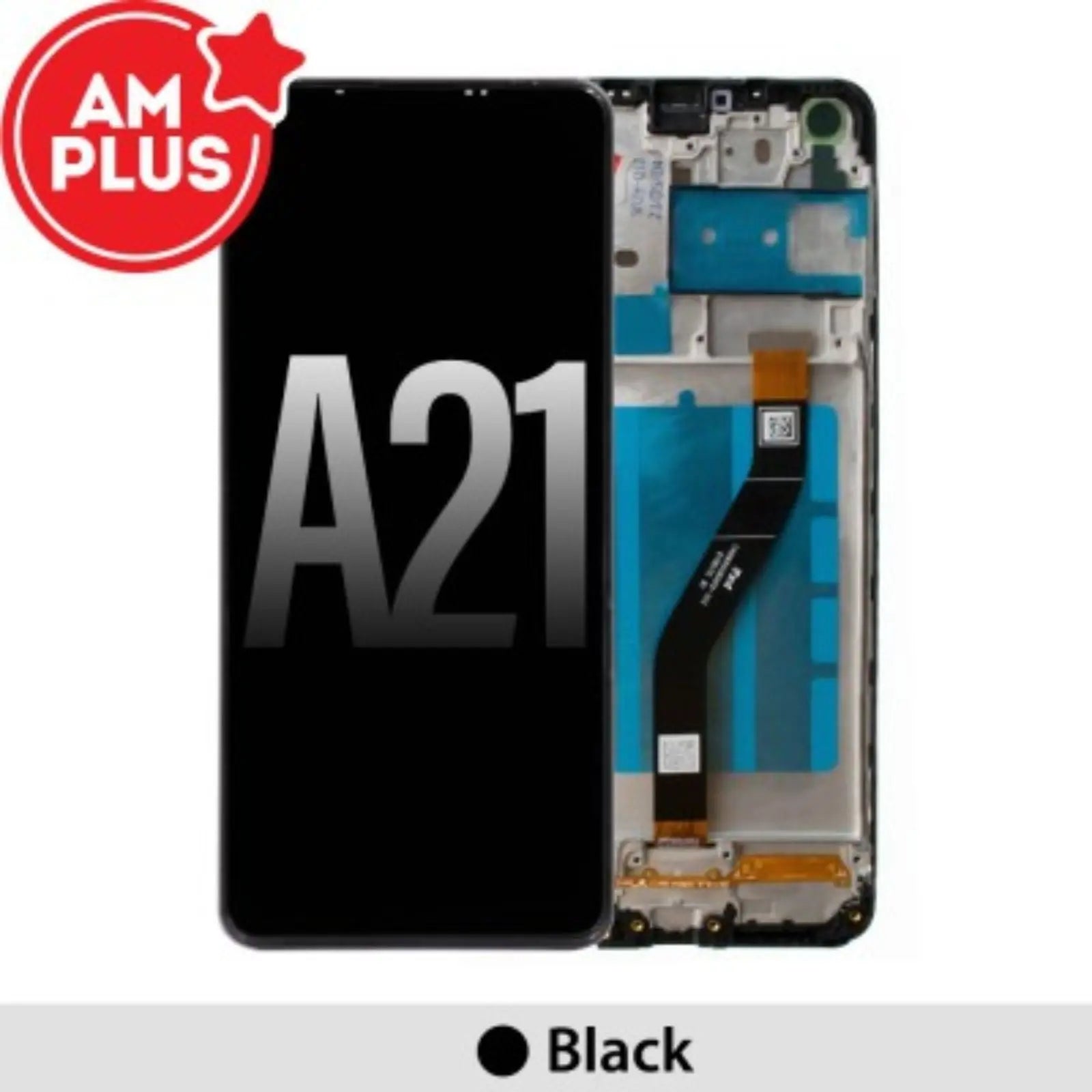 AMPLUS LCD Screen Repair for Samsung Galaxy A21 A215F with Frame -Black AMPLUS - Aftermarket Plus