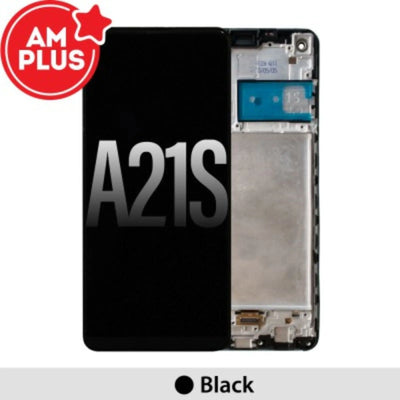 AMPLUS LCD Screen Repair for Samsung Galaxy A21s A217F with Frame -Black AMPLUS - Aftermarket Plus