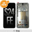 AS NEW-Samsung Galaxy S24 FE OLED Screen Replacement-Grey (SERVICE PACK SCREEN AND SERVICE PACK FRAME ASSEMBLED) SP - Service Pack OEM