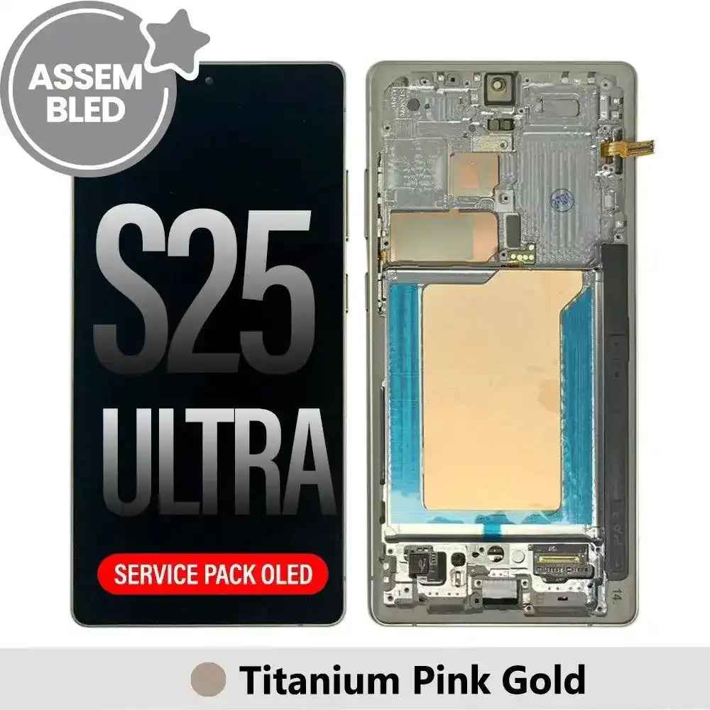 ASSEMBLED OLED Screen Replacement for Samsung Galaxy S25 Ultra S938B-Titanium Pink Gold