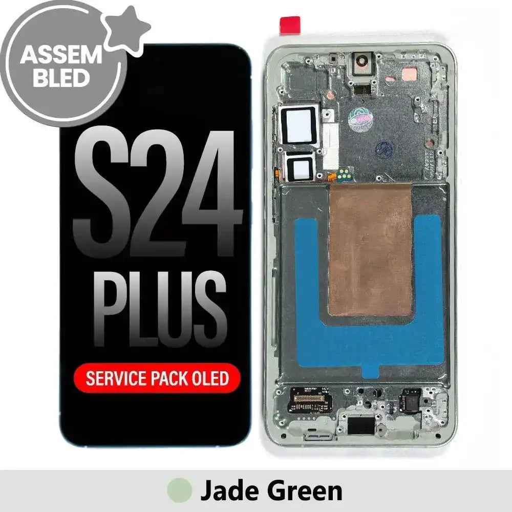ASSEMBLED OLED Screen Replacement with Frame for Samsung Galaxy S24 Plus S926B-Jade Green