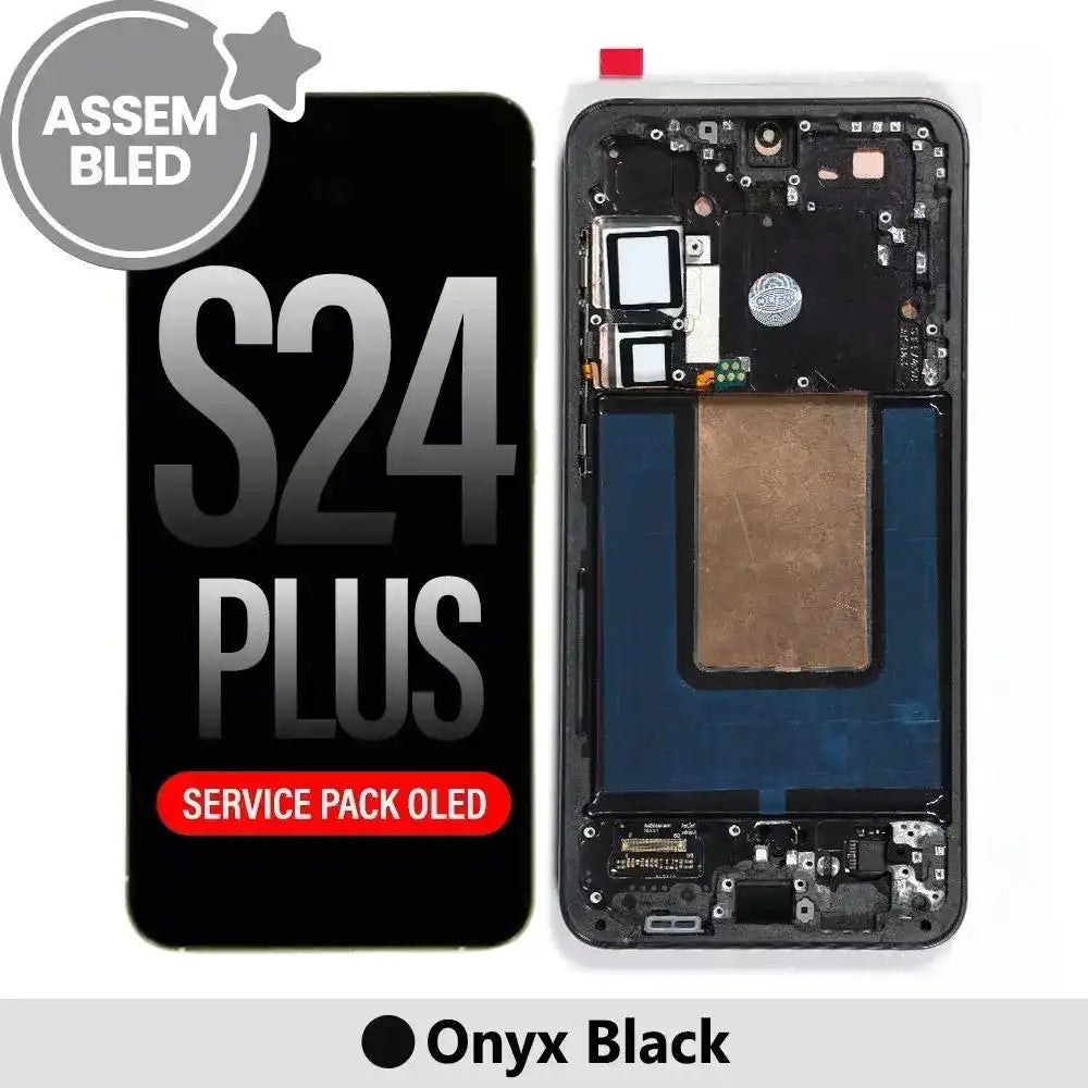 ASSEMBLED OLED Screen Replacement with Frame for Samsung Galaxy S24 Plus S926B -Onyx Black ASSEMBLED
