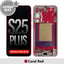 ASSEMBLED OLED Screen Replacement with Frame for Samsung Galaxy S25 Plus S936B-Coral Red