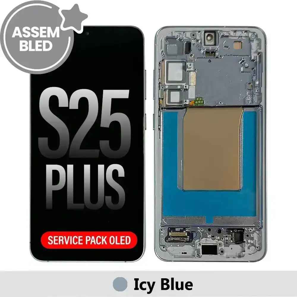 ASSEMBLED OLED Screen Replacement with Frame for Samsung Galaxy S25 Plus S936B-Icy Blue