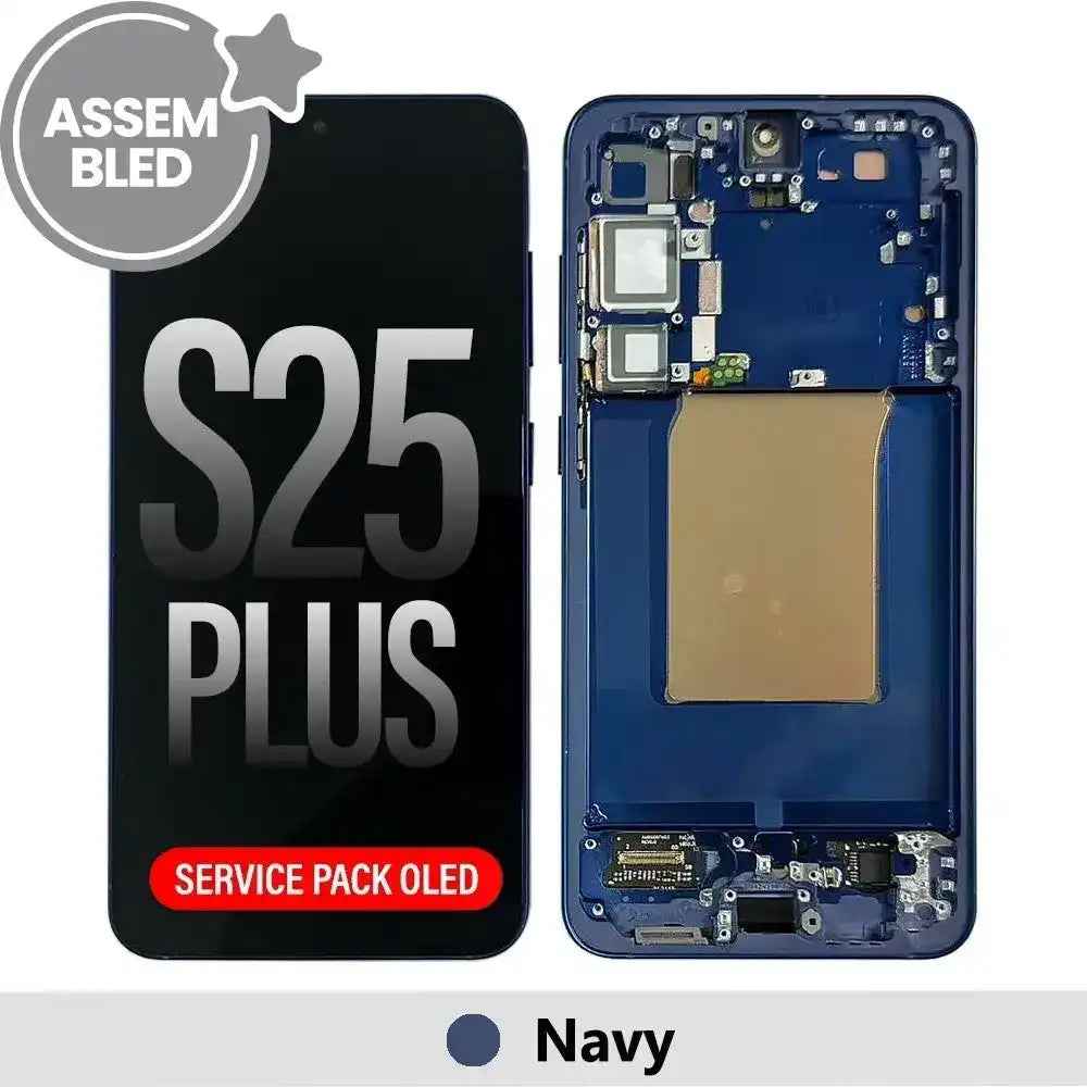 ASSEMBLED OLED Screen Replacement with Frame for Samsung Galaxy S25 Plus S936B-Navy