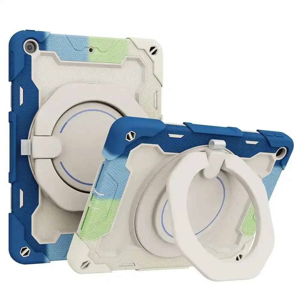 Armor Shockproof Handle Ring Rotation Case Cover for iPad 10.2 (2019) / (2020) / (2021) (No Pen Slot)