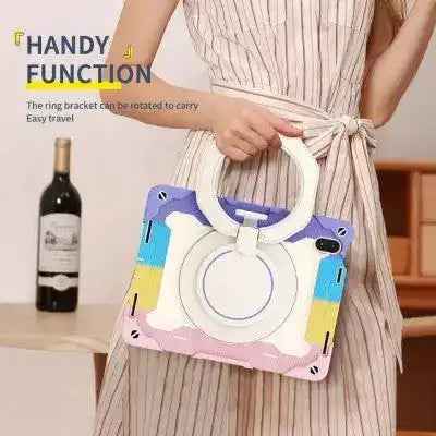 Armor Shockproof Handle Ring Rotation Case Cover for iPad 10.2 (2019) / (2020) / (2021) (No Pen Slot)