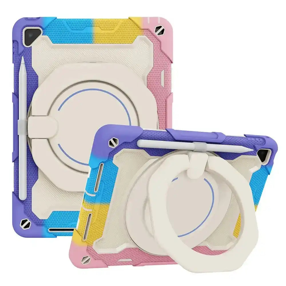 Armor Shockproof Handle Ring Rotation Case Cover for iPad 9.7 (2018) / 9.7 (2017) / Pro 9.7 (No Pen Slot) Redefine