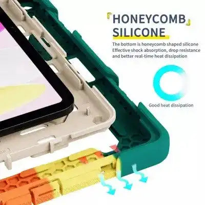 Armor Shockproof Handle Ring Rotation Case Cover for iPad 9.7 (2018) / 9.7 (2017) / Pro 9.7 (No Pen Slot) Redefine