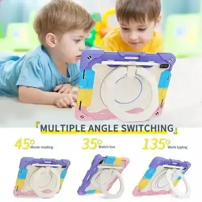 Armor Shockproof Handle Ring Rotation Case Cover for iPad 9.7 (2018) / 9.7 (2017) / Pro 9.7 (No Pen Slot) Redefine