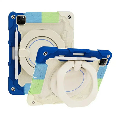 Armor Shockproof Handle Ring Rotation Case Cover for iPad Pro 11 (2018) / (2020) / (2021) / (2022) / Air (2020) / Air (2022) Redefine