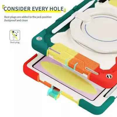 Armor Shockproof Handle Ring Rotation Case Cover for iPad Pro 11 (2024)