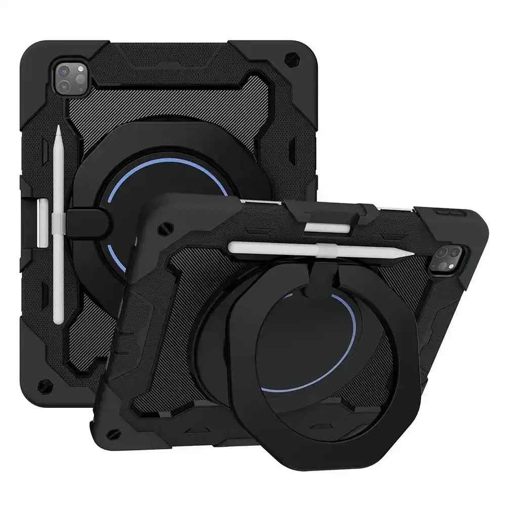 Armor Shockproof Handle Ring Rotation Case Cover for iPad Pro 12.9 (2018) / (2020) / (2022)