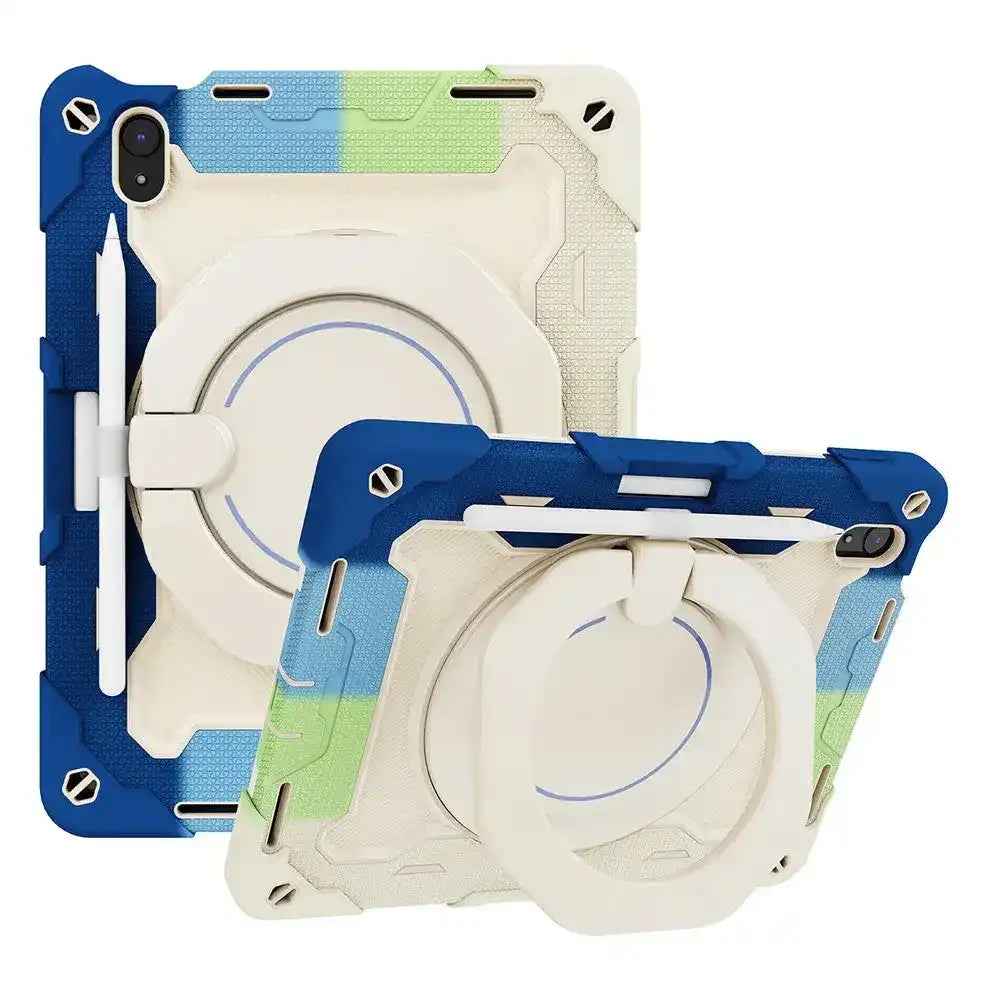 Armor Shockproof Handle Ring Rotation Case Cover for iPad (2022) / iPad (2025)