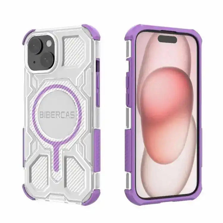 BIBERCAS Transparent Color Series MagSafe Air Bag Shockproof Phone Case BIBERCAS