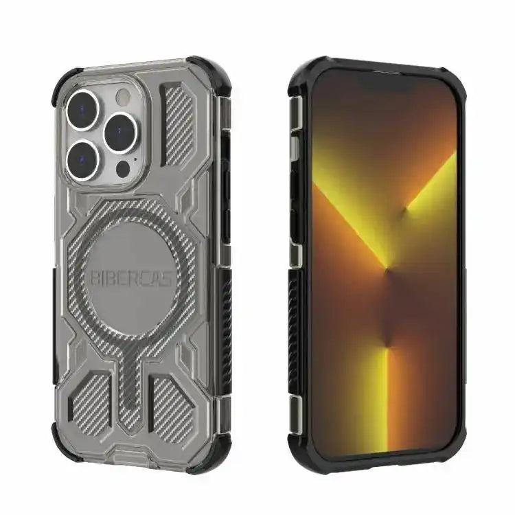 BIBERCAS Transparent Color Series MagSafe Air Bag Shockproof Phone Case BIBERCAS