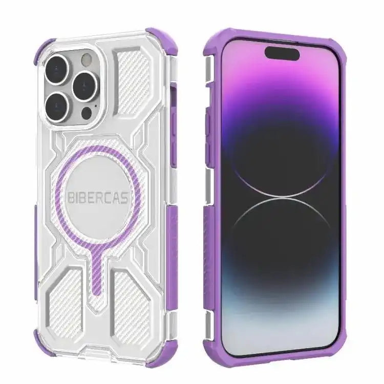 BIBERCAS Transparent Color Series MagSafe Air Bag Shockproof Phone Case BIBERCAS