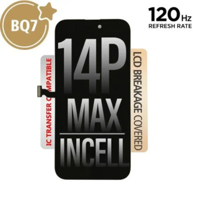 BQ7 Incell LCD Assembly for iPhone 14 Pro Max Screen Replacement (120HZ, Compatible for IC chip transfer) BQ7 - Best Quality Aftermarket