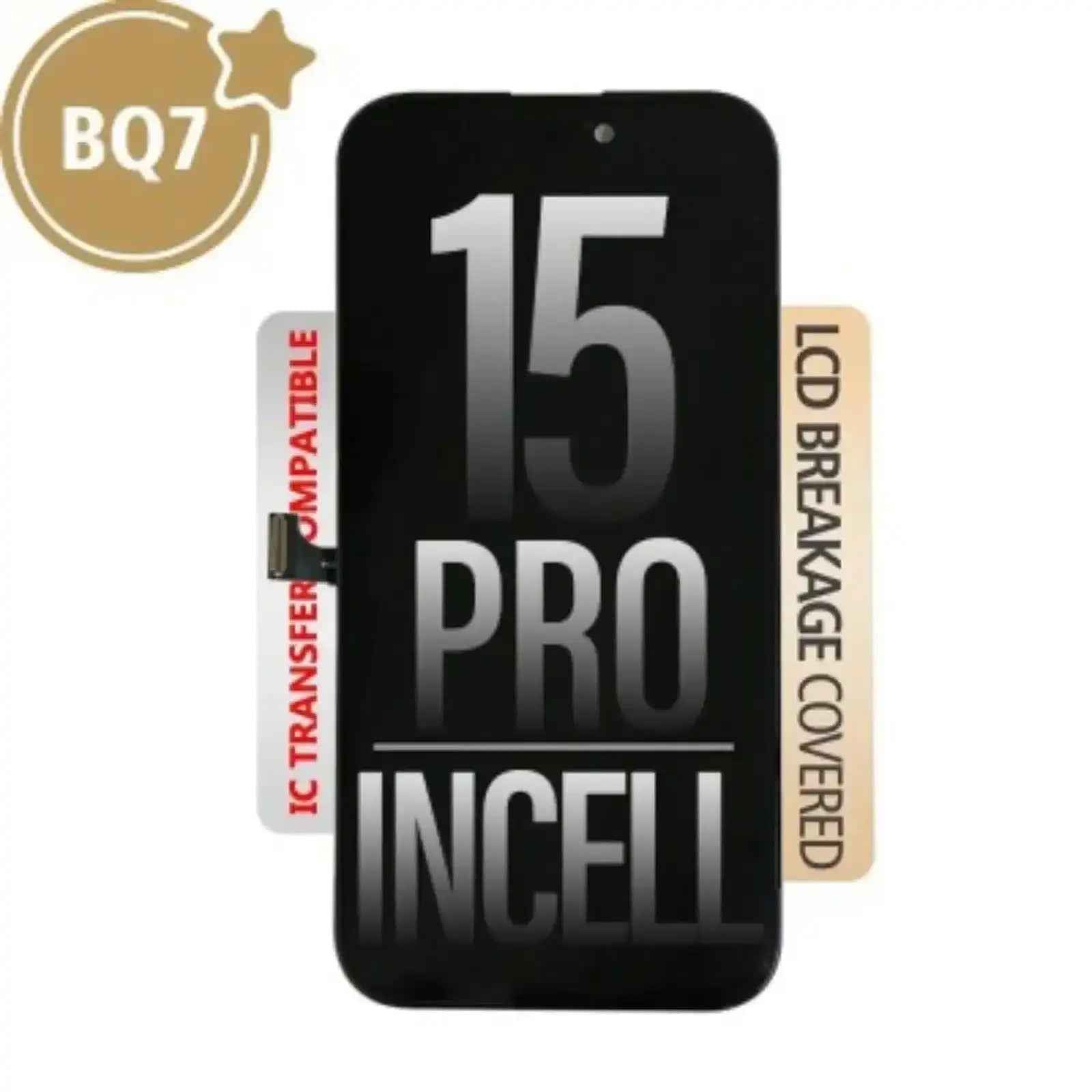 BQ7 Incell LCD Assembly for iPhone 15 Pro Screen Replacement (Compatible for IC chip transfer)