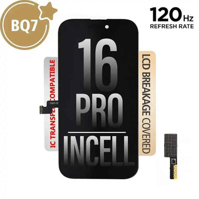BQ7 Incell LCD Assembly for iPhone 16 Pro Screen Replacement (120HZ, Compatible for IC chip transfer)