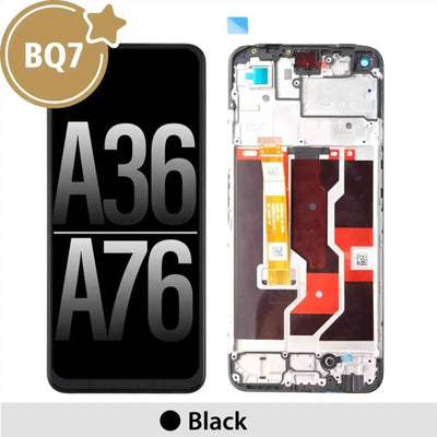 BQ7 LCD Screen Repair for OPPO A36 A76 with Frame (As the same as service pack, but not from official OPPO)