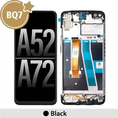 BQ7 LCD Screen Repair for OPPO A52 A72 with Frame (AS the same as service pack, but not from official OPPO)