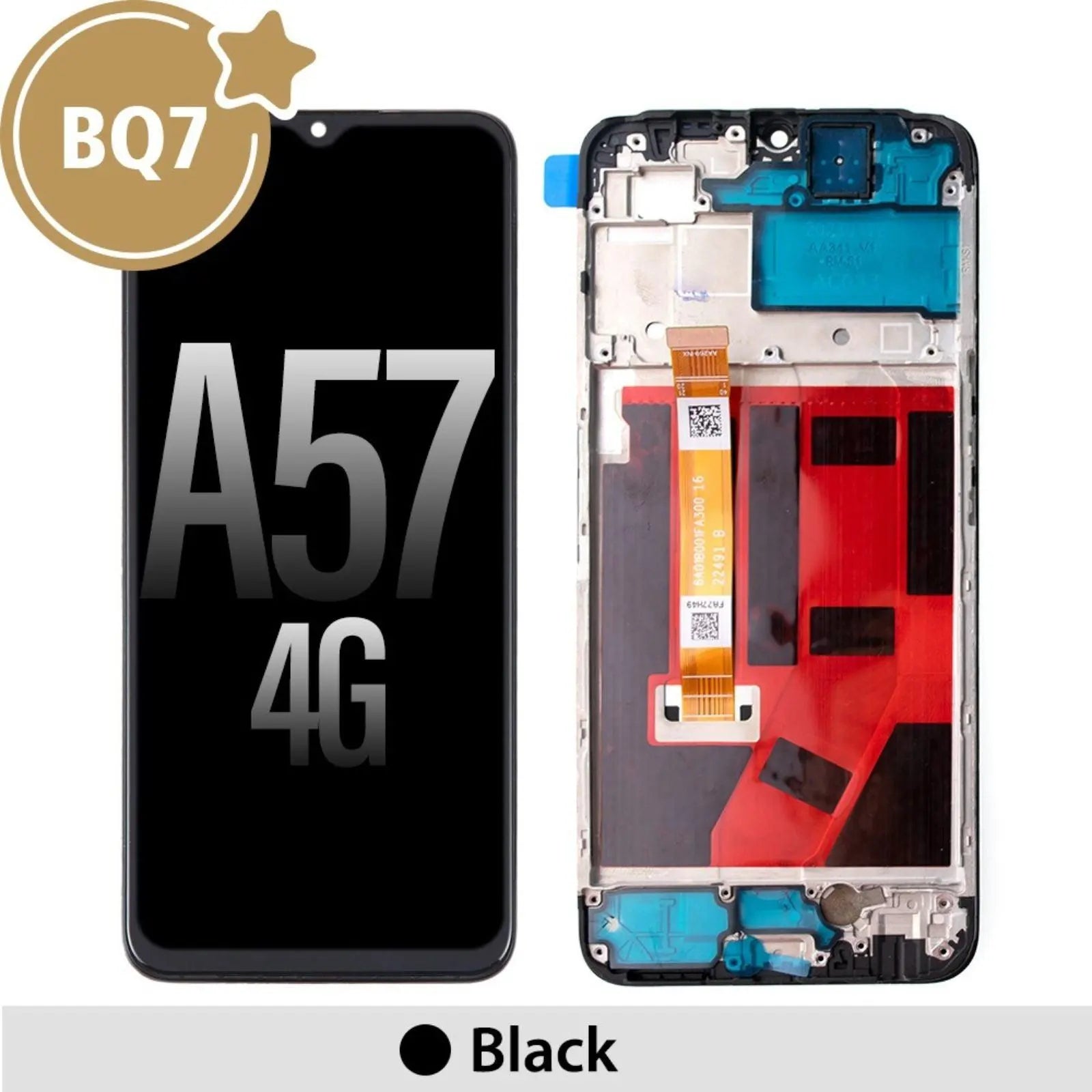 BQ7 LCD Screen Repair for OPPO A57 4G with Frame (As the same as service pack, but not from official OPPO) - MyMobile