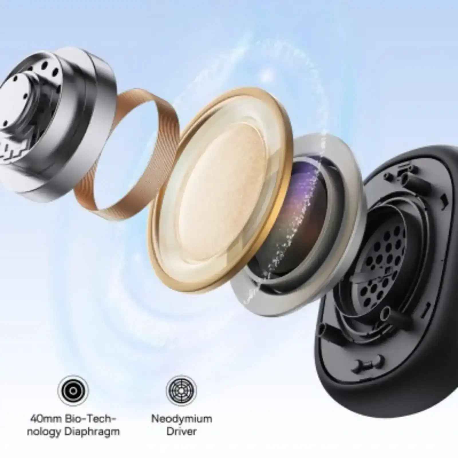 Baseus Bowie H1i Noise-Cancellation Wireless Headphones-White