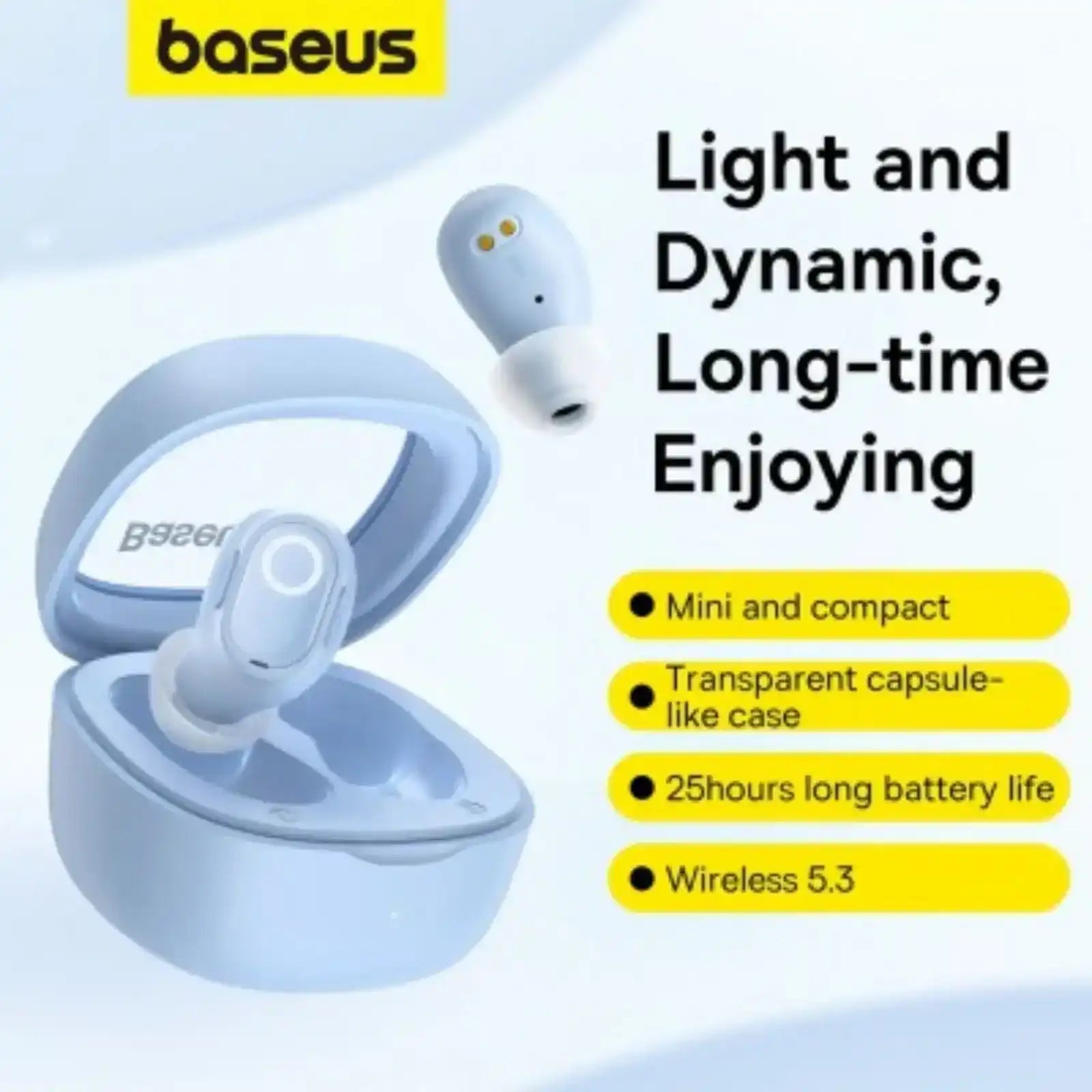 Baseus Bowie WM02 True Wireless Earphones-Blue Baseus