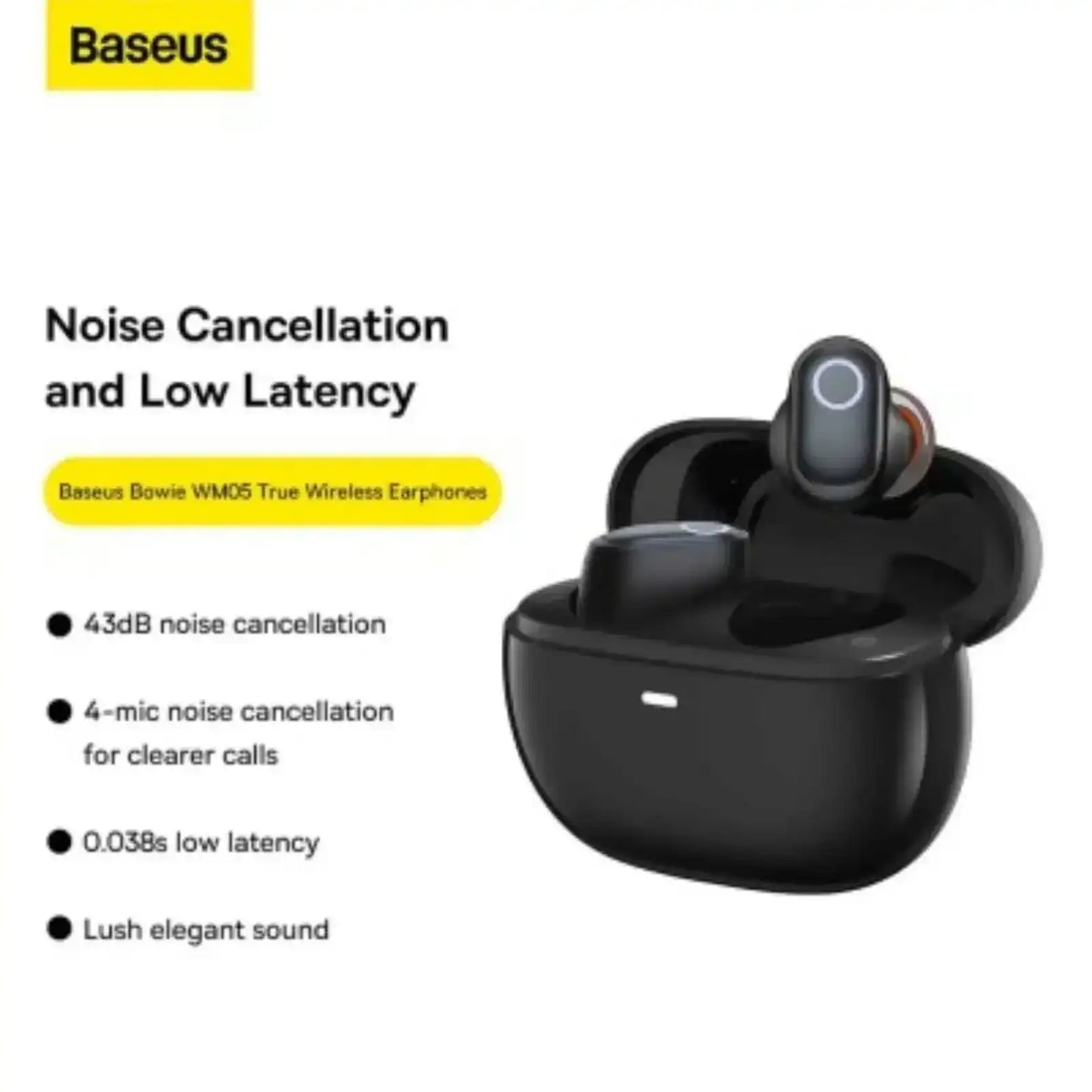 Baseus Bowie WM05 True Wireless Earphones-Black Baseus
