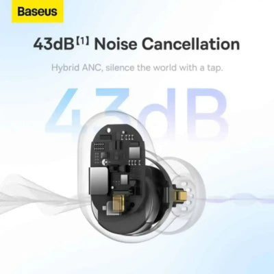 Baseus Bowie WM05 True Wireless Earphones-White Baseus
