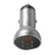Baseus Digital Display Dual USB 4.8A 24W Car Charger 24W -Silver Baseus