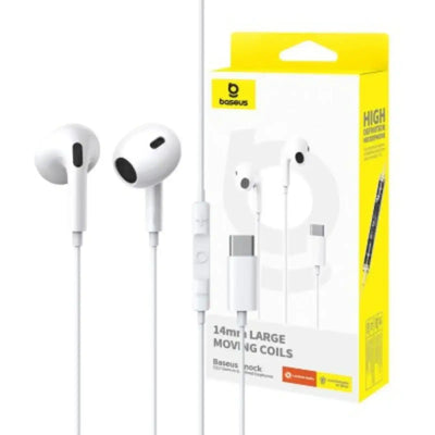 Baseus Encok CZ17 Semi-In-Ear Wired Earphones-White MyMobile