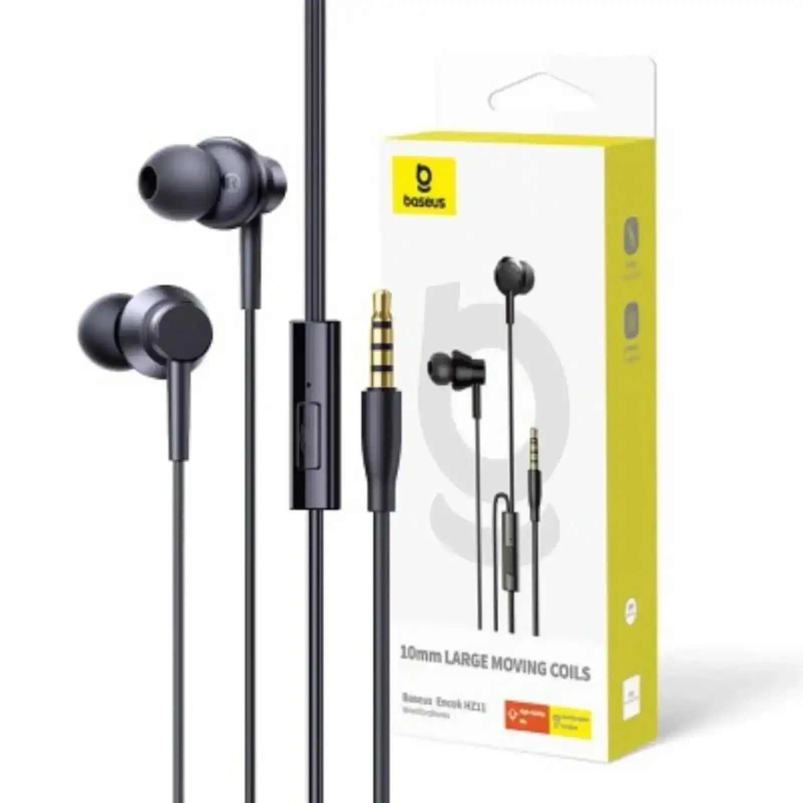 Baseus Encok HZ11 Wired Earphones-Black MyMobile