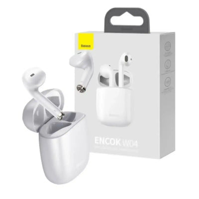 Baseus Encok True Wireless Earphones W04 (Upgrade Version)-White MyMobile