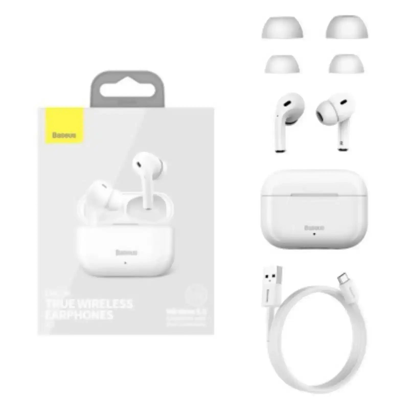Baseus Encok True Wireless Earphones W3-White MyMobile