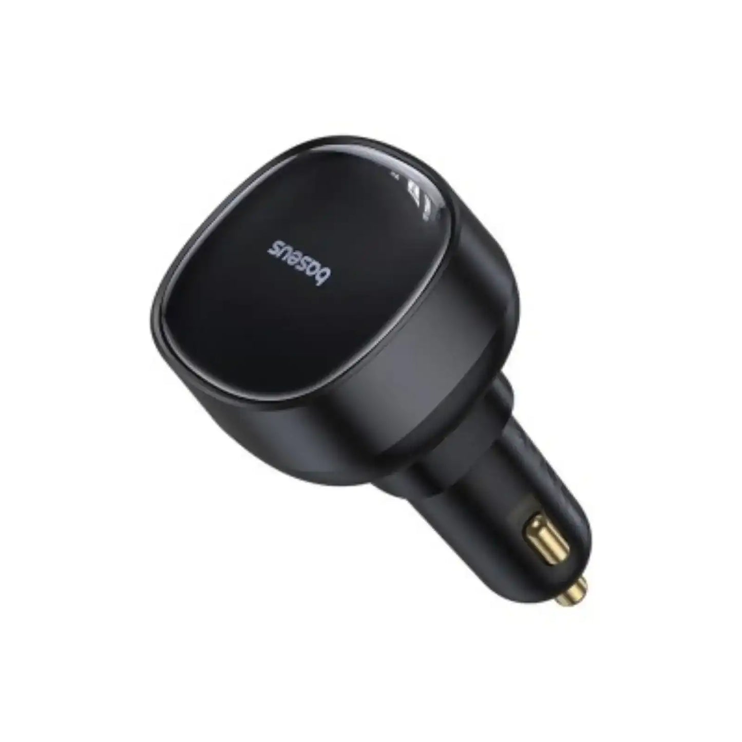 Baseus Enjoyment Pro Car Charger U+Retractable Type-C Cable 60W-Cluster Black Baseus