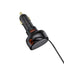 Baseus Enjoyment Pro Car Charger U+Retractable Type-C Cable 60W-Cluster Black Baseus