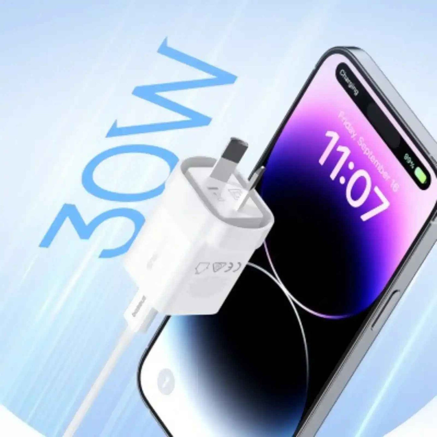 Baseus GaN5 Mini Fast Charger 1C 30W-Moon White