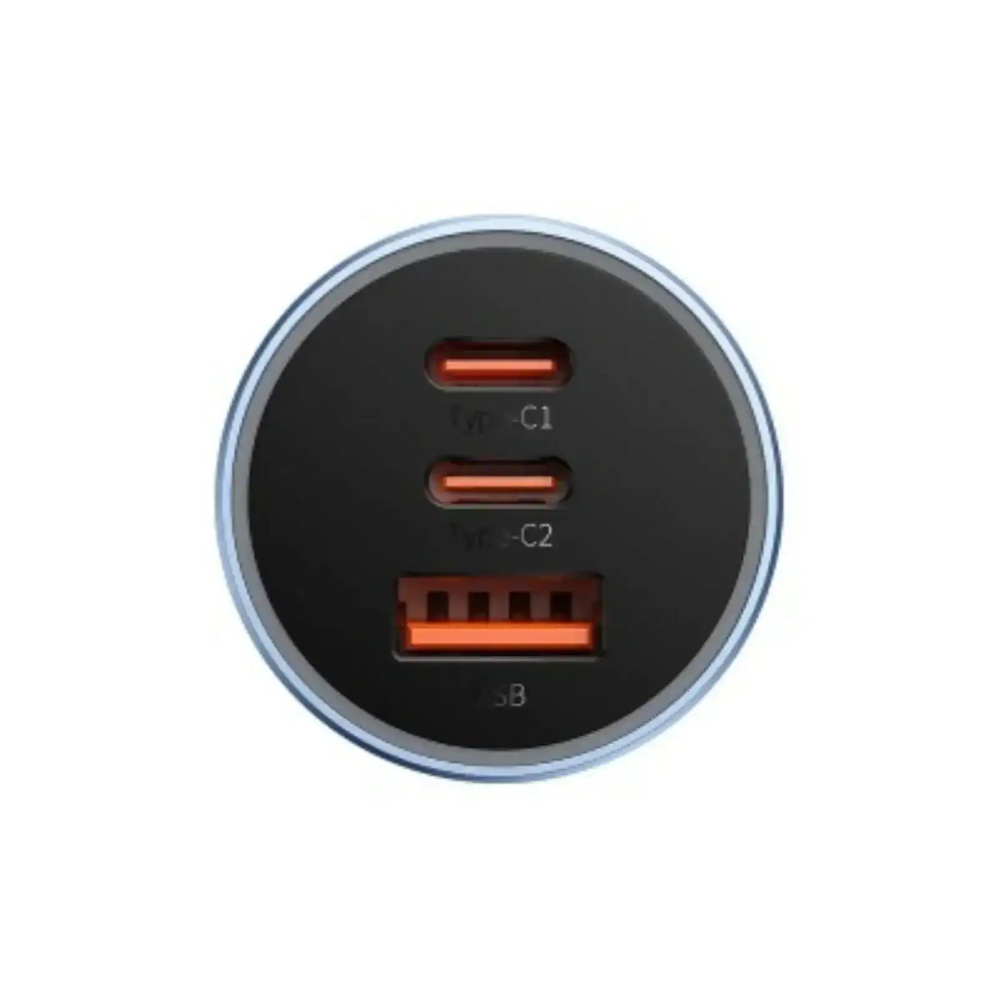 Baseus Golden Contactor Pro Triple Fast Charger Car Charger 65W U+C+C-Blue Baseus