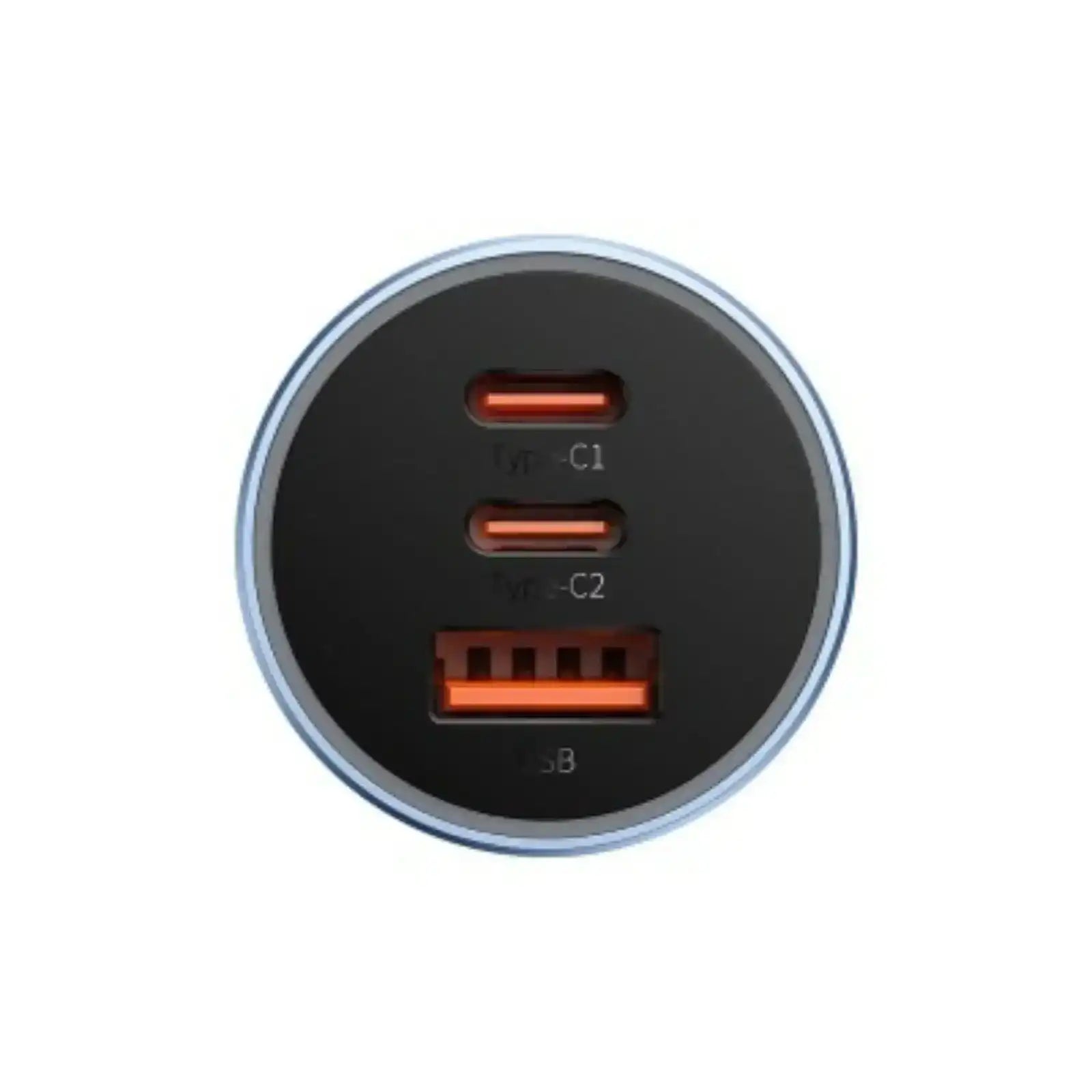 Baseus Golden Contactor Pro Triple Fast Charger Car Charger 65W U+C+C-Blue Baseus