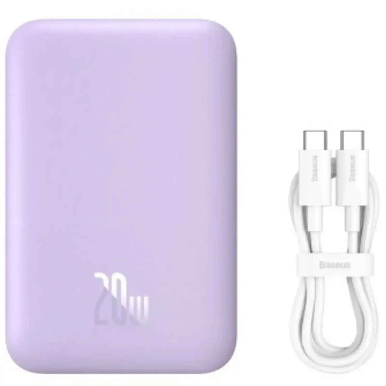 Baseus Magnetic Mini Air Wireless Charging Power Bank 6000mAh 20W (Overseas Edition)-Purple